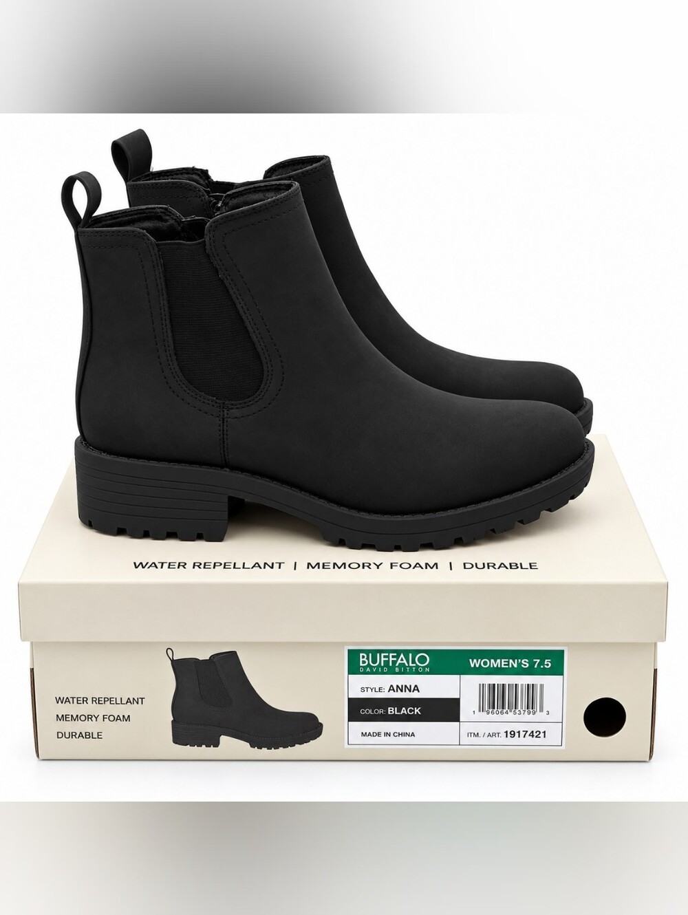 Buffalo David Bitton Anna Women's Platform Shoes Black 1917421 Pick Size